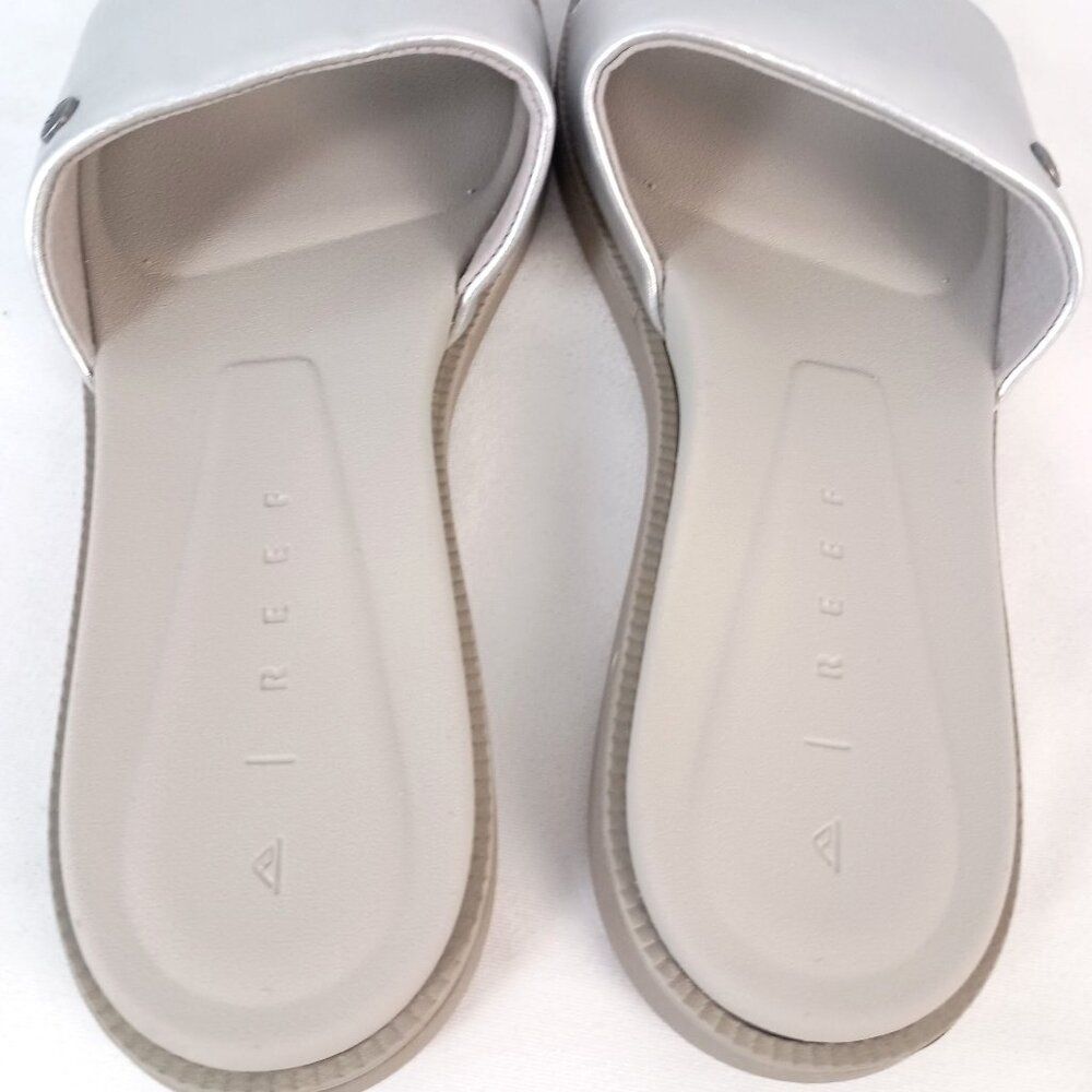 Reef Sunny Arrianah Slide Sandals Silver Womens 10 Comfort - Picture 11 of 12